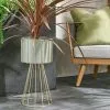 Dunelm Grey Plant Pot On Gold Frame -DUNEL House Shop 30795359