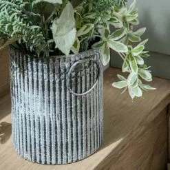 Dunelm Plant In Galvanised Metal Pot 42cm -DUNEL House Shop 30795665 alt01