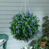 Dunelm Topiary Ball Purple Flower 25cm -DUNEL House Shop 30796520