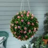 Dunelm Hanging Pink Floral Topiary Ball 25cm -DUNEL House Shop 30796521