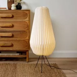 The Edited Life Origami Paper Midi Tripod Floor Lamp