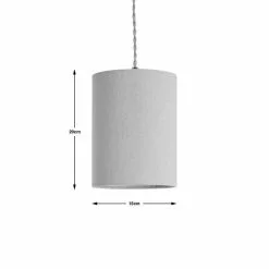 Dunelm Luna 15cm Cylinder Shade Natural -DUNEL House Shop 30796676 alt03
