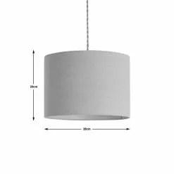 Dunelm Luna 28cm Drum Shade Natural -DUNEL House Shop 30796678 alt03