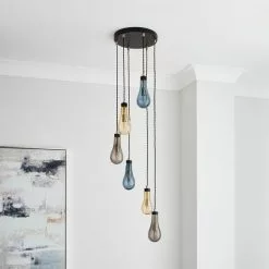 Dunelm Verne Glass 6 Light Cluster Ceiling Fitting -DUNEL House Shop 30798518 alt01