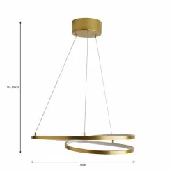 Dunelm Menton Integrated LED Swirl Ceiling Fitting -DUNEL House Shop 30798594 alt05