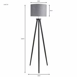 Dunelm Jandia Wooden Tripod Floor Lamp -DUNEL House Shop 30798600 alt05