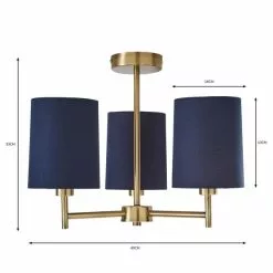 Dunelm Prescot 3 Light Ceiling Fitting -DUNEL House Shop 30798601 alt07