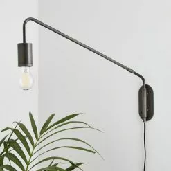 Dunelm Braddy Arc Plug In Wall Light -DUNEL House Shop 30798615 alt01