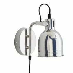 Dunelm Issac Chrome Effect Plug In Wall Light -DUNEL House Shop 30798622 alt04