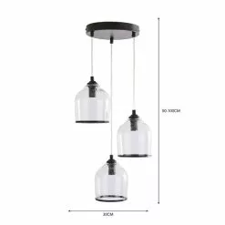 Dunelm Lenny 3 Light Cluster Ceiling Fitting -DUNEL House Shop 30798652 alt05