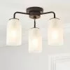 Dunelm Palazzo Semi Flush 3 Frosted Light Fitting -DUNEL House Shop 30798679