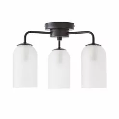 Dunelm Palazzo Semi Flush 3 Frosted Light Fitting -DUNEL House Shop 30798679 alt04