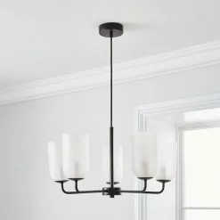 Dunelm Palazzo Frosted 5 Light Chandelier -DUNEL House Shop 30798680 alt01