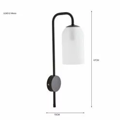 Dunelm Palazzo Frosted Plug In Wall Lamp -DUNEL House Shop 30798683 alt05