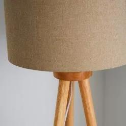 Dunelm Jandia Wooden Tripod Natural Floor Lamp -DUNEL House Shop 30801900 alt03