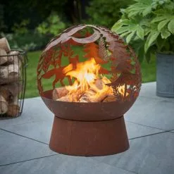 Dunelm Oxidised Woodland Globe Fire Pit -DUNEL House Shop 30802069 alt02