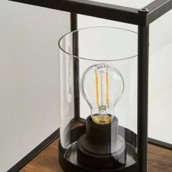 Dunelm Fulton Midi Shelved Floor Lamp Rustic Pine And Black -DUNEL House Shop 30802421 alt02