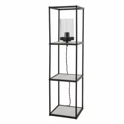Dunelm Aiko Midi Shelved Floor Lamp Black And Faux Marble -DUNEL House Shop 30802422 alt04