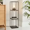 Dunelm Cole Midi Shelved Floor Lamp Black -DUNEL House Shop 30802423
