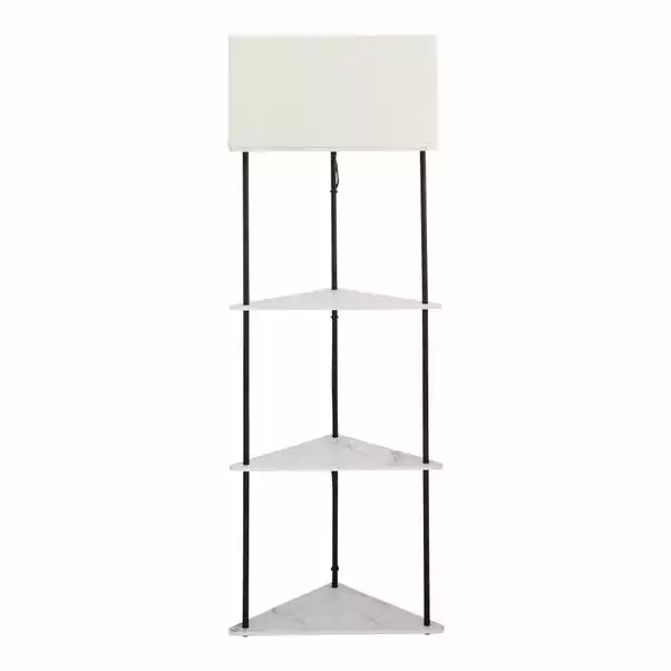 Dunelm Aiko Corner Shelved Floor Lamp Black And Faux Marble 6 Dunelm Aiko Corner Shelved Floor Lamp Black And Faux Marble - Image 4