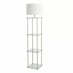 Dunelm Wendell Glass Shelved Floor Lamp -DUNEL House Shop 30802429 alt04