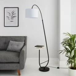 Dunelm Huxley Extendable Arc Floor Lamp With Table -DUNEL House Shop 30802431 alt01