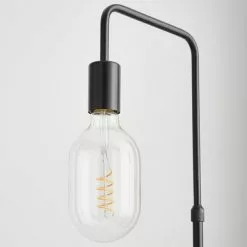 Dunelm Aubrey Exposed Bulb Floor Lamp With Table Black -DUNEL House Shop 30802433 alt03