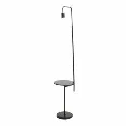 Dunelm Aubrey Exposed Bulb Floor Lamp With Table Black -DUNEL House Shop 30802433 alt04