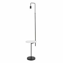Dunelm Aubrey Exposed Bulb Floor Lamp With Table Black And Faux Marble -DUNEL House Shop 30802434 alt04