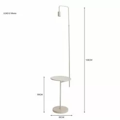 Dunelm Aubrey Exposed Bulb Floor Lamp With Table Grey -DUNEL House Shop 30802435 alt05