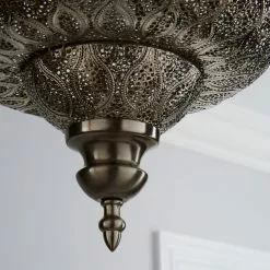 Dunelm Lucena Fretwork Silver Easy Fit Pendant -DUNEL House Shop 30808816 alt02