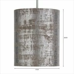 Dunelm Romano 18cm Cylinder Silver Lamp Shade -DUNEL House Shop 30808834 alt05