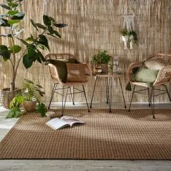 Dunelm Basketweave Jute Look Indoor Outdoor Rug