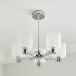 Dunelm Erin Frosted 5 Light Ceiling Fitting -DUNEL House Shop 30818152 alt01