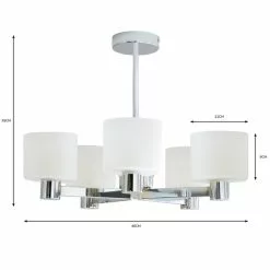 Dunelm Erin Frosted 5 Light Ceiling Fitting -DUNEL House Shop 30818152 alt05