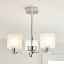 Dunelm Erin Frosted 3 Light Ceiling Fitting